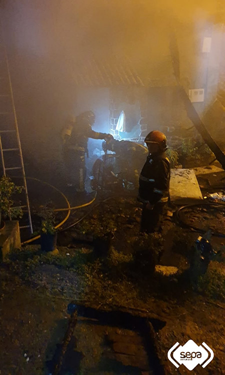 Incendio en Caperea