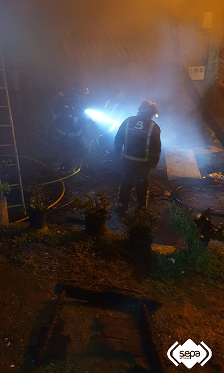 Incendio en Caperea